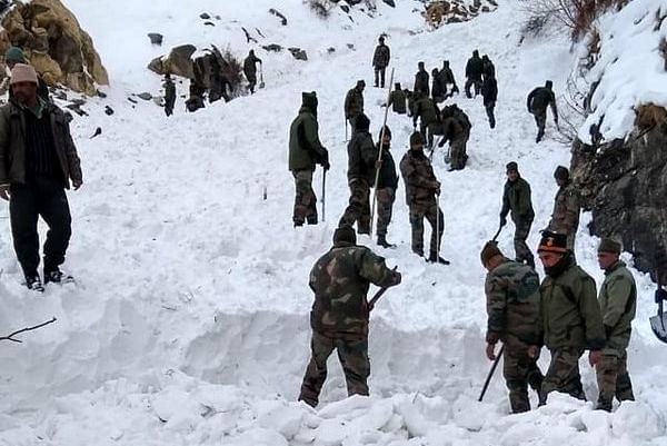 Search operation on going for trapped soldiers (@ANI/Twitter)