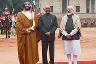 PM Modi with President Kovind and Saudi Crown Prince Salman
