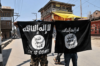ISIS flags being displayed in Kashmir - Representative Image (Waseem Andrabi/Hindustan Times via Getty Images)