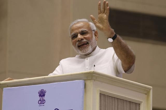Prime Minister Narendra Modi  in New Delhi. (Virendra Singh Gosain/Hindustan Times via GettyImages)&nbsp;