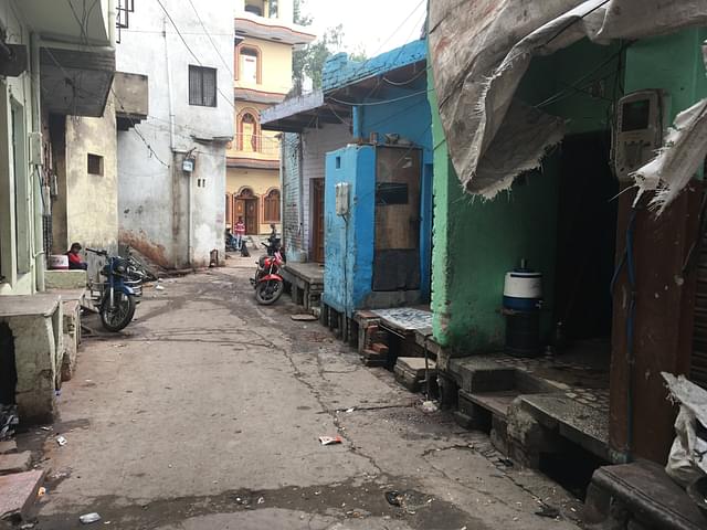 The three houses (right) were allegedly attacked, all belonging to one family