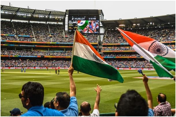 Indian cricket team supporters (Rajiv Bhuttan/Wikimedia Commons) 