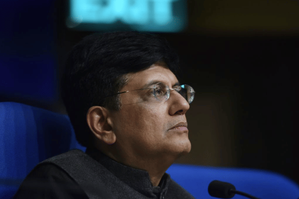 Union Finance Minister Piyush Goyal, during a press conference on the interim budget 2019 in New Delhi on 1 February. (Vipin Kumar/Hindustan Times via Getty Images)