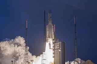 Liftoff of Ariane 5 rocket carrying GSAT 31 (@isro/Twitter)
