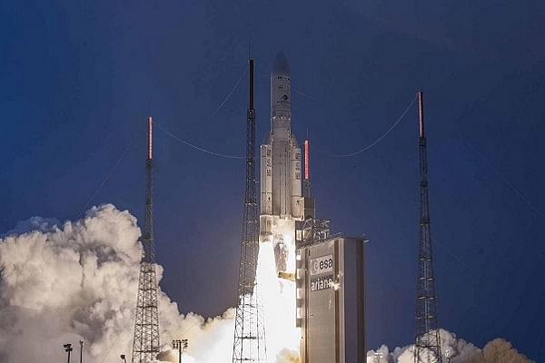 Liftoff of Ariane 5 rocket carrying GSAT 31 (@isro/Twitter)
