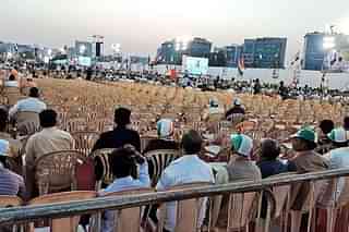 Alleged empty seats at a Congress rally (Pic via twitter)