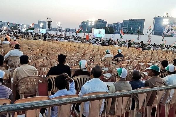 Alleged empty seats at a Congress rally (Pic via twitter)