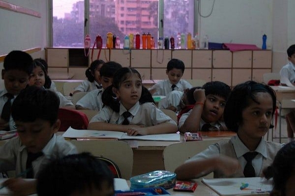 Students sitting in a classroom