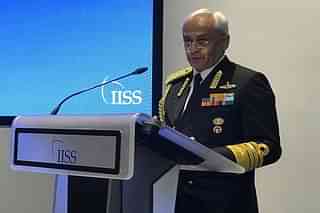 Admiral Sunil Lanba speaking at the IISS in London (@IISS_org)