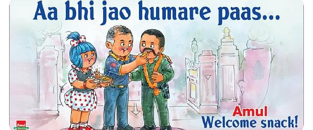 The Amul ad featuring Abhinandan was widely appreciate (Source: @MadhuriKalal/Twitter)