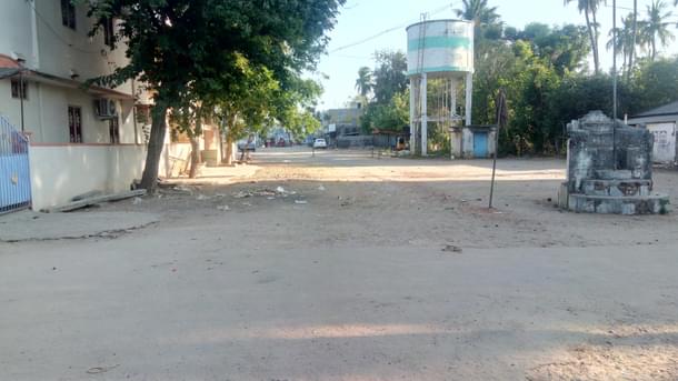 The open space in front of Ackoor Sri Thanthondri Swamy temple where a weekly fish market has come up. The place belongs to the temple trust. 
