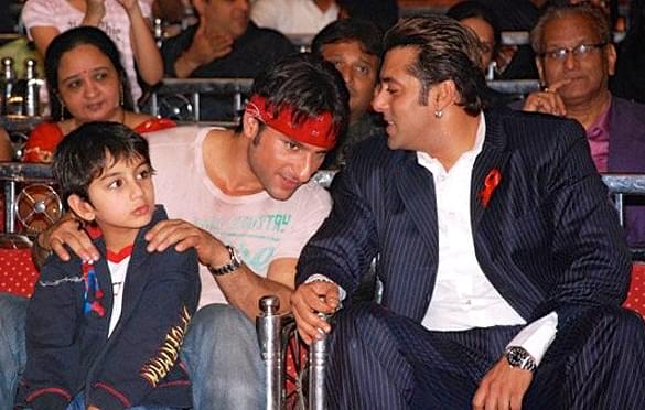 Saif Ali Khan (L) with Salman Khan (R). (Bollywood Hungama/Wikipedia)