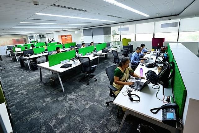 Employees at an IT firm. (Priyanka Parashar/Mint via Getty Images