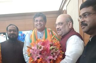 Baijayant Jay Panda with BJP President Amit Shah (pic via Twitter)