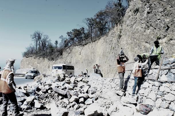 Construction of the all weather road, Pauri Garhwal constituency