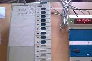 Electronic voting machine (EVM). (Wikimedia Commons)