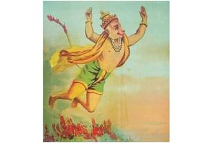 Hanuman by Raja Ravi Varma (Wikimedia Commons) 