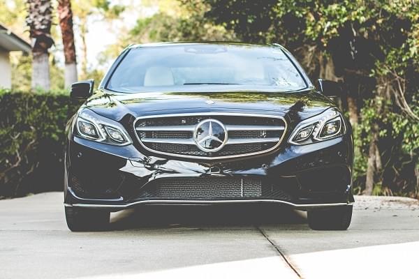 Mercedes luxury car. (Unsplash/William Stitt)