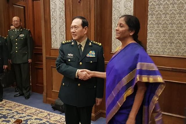 Defence Minister Nirmala Sitharaman With Her Chinese Counterpart Wei Fenghe (@DefenceMinIndia/Twitter)