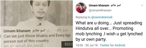 Some posts by Umam Khanum that students say they often got into a scuffle with her for