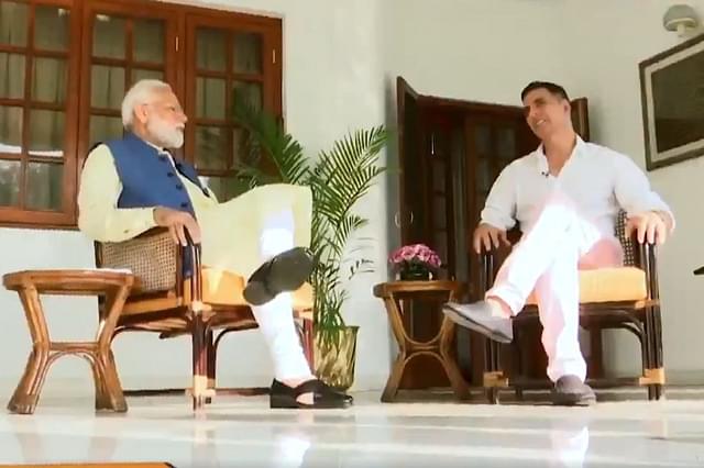 PM Modi in conversation with Akshay Kumar (@akshaykumar/Twitter)