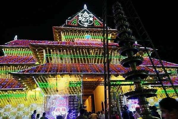 A view of the Thrissur Pooram 