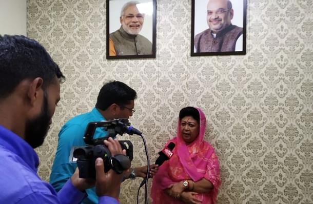 Maharani Mala Rajya Laxmi Shah, sitting MP and current BJP candidate from Tehri Garhwal