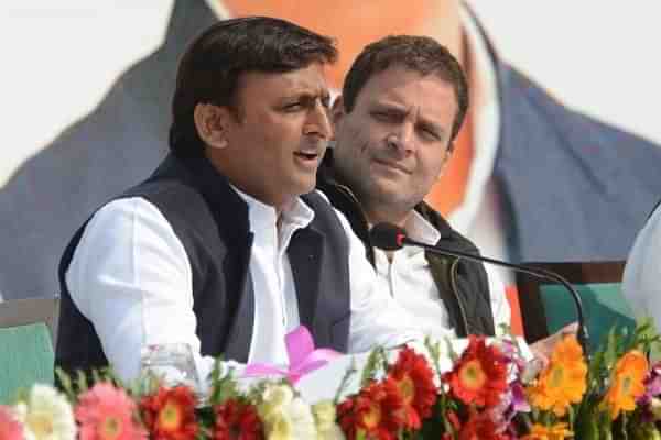 Akhilesh Yadav and Rahul Gandhi. (Photo by Ashok Dutta/Hindustan Times via Getty Images)