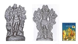 Saravanabhava as Gaja-vahana (left) and Agni Jhatha Subramaniya (right)- both from Chennimalai (Erode) produced in the book.