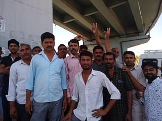 A group of drivers at Tilak Bust Stand in Barmer