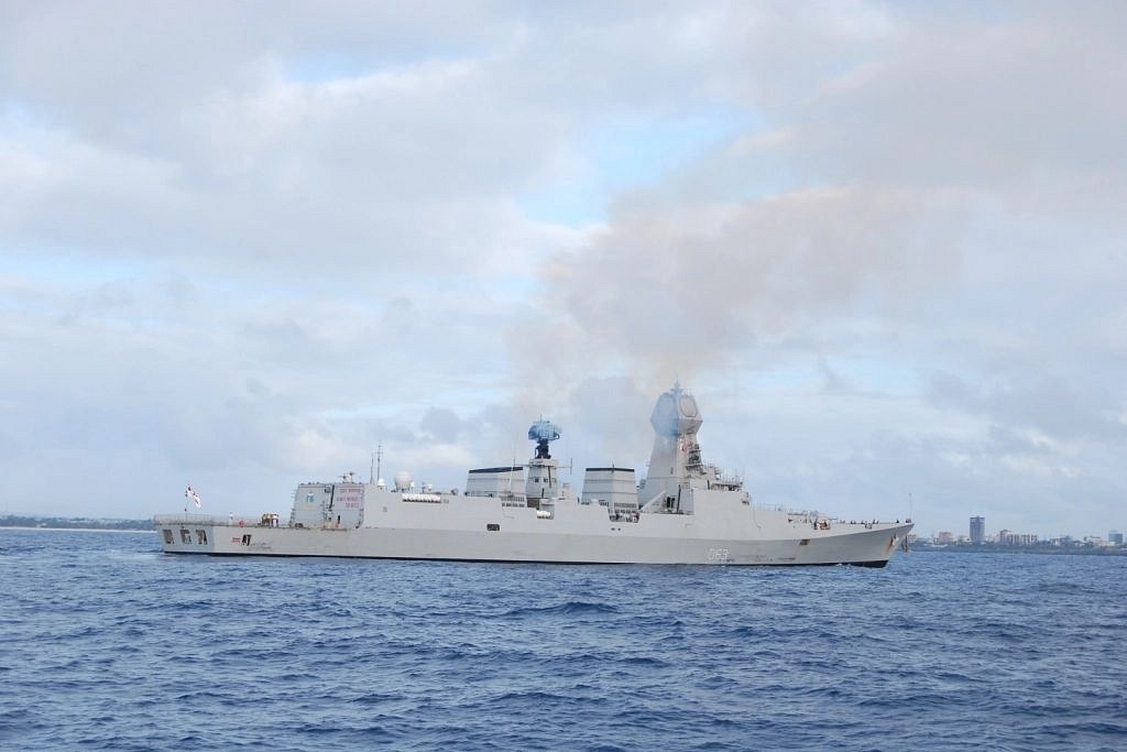INS Kolkata, a Project 15A - Guided missile destroyer. (Pic Via Indian Navy)