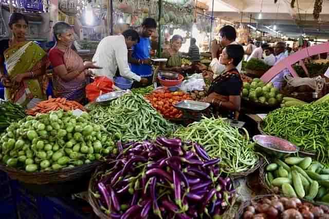 A vegetable market.