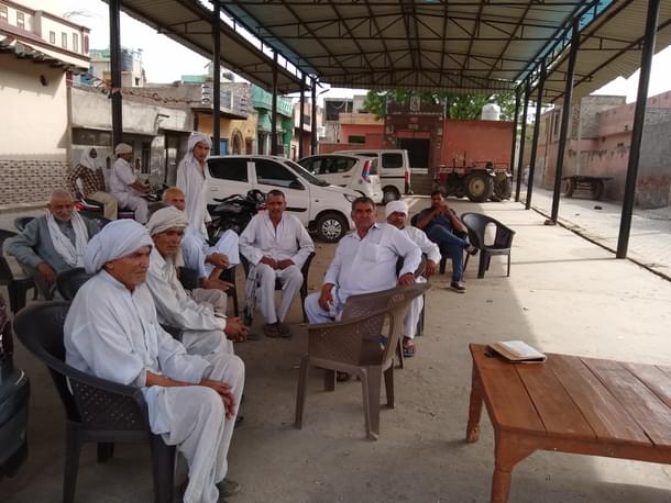 Villagers in Sisana say the tin-shed baithak was built by Hooda which doubles up as parking space too.
