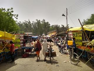 IFFCO market’s entrance gate. (Prakhar Gupta/Swarajya)