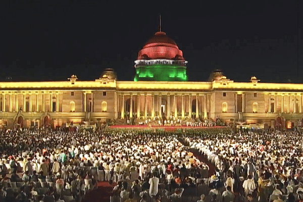 View of Rashtrapati Bhavan during in swearing-in ceremony 
