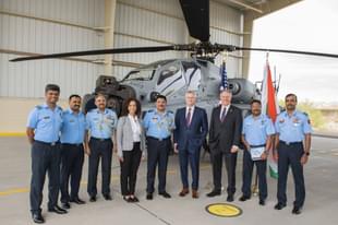 Air Marshal AS Butola represented the IAF and accepted the helicopter in a ceremony at the facility in front of representatives of the US Government. (image via @IndianAirForce/Facebook)