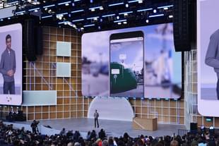 Google CEO Sundar Pichai speaking at the Google’s Annual I/O conference 2019.(screen grab via Phandroid/Youtube) 