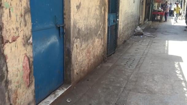 Houses locked, that residents say belong to families who have shifted out