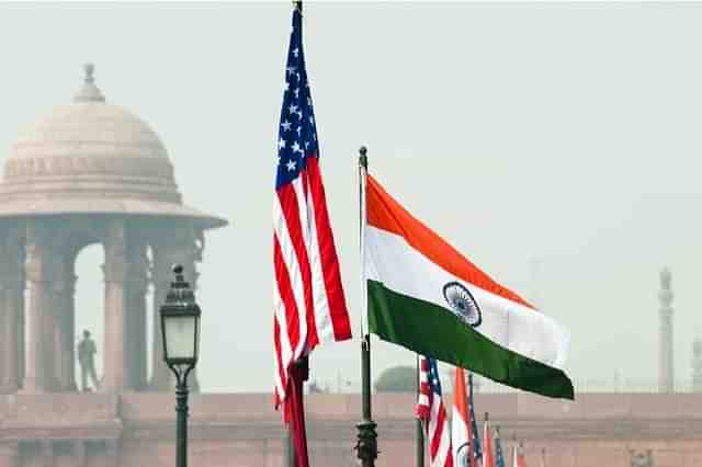 Flags of the United States and India (Manpreet Romana/AFP via Getty Images)