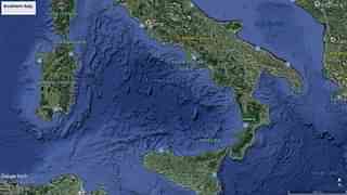 A map of southern Italy. (Google Earth)