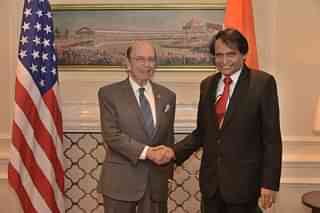 US Commerce Secretary Wilbur Ross with Corporate Affairs Minister Suresh Prabhu (@sureshpprabhu/Twitter)