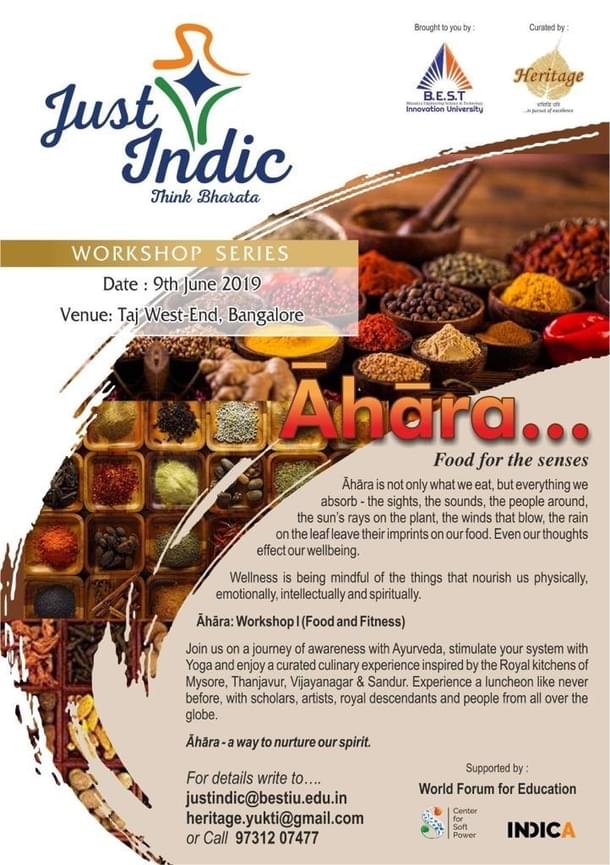 The workshop is on 9 June at Taj West End, Bangalore. 