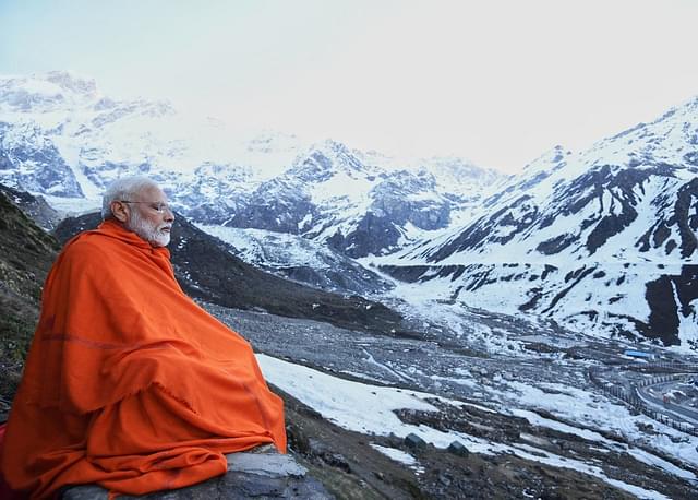 PM Narendra Modi meditating in Uttarakhand’s Kedarnath