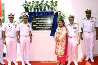 Naval Chief Sunil Lanba during an inauguration ceremony at Diamond Harbour, near Kolkata (@DDNewsLive/Twitter)