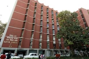 The Election Commission of India office in New Delhi. (Harikrishna Katragadda/Mint via Getty Images)