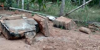 Old foundation stones of the temple