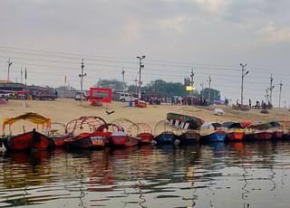 The ghats are clean too even as the arrangements are being packed up.