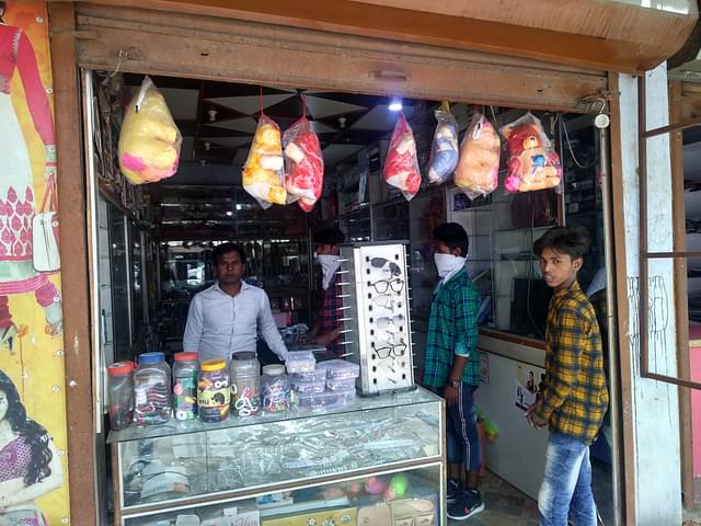 Chandrashekhar Patel’s shop in Babhganj market. (Prakhar Gupta/Swarajya)