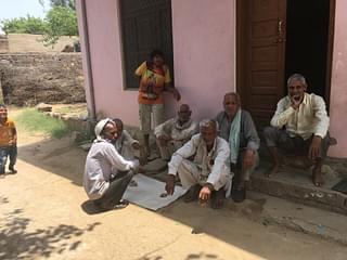 Villagers in Maharajpura village. Second from right is Hari Singh