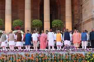 Prime Minister Narendra Modi with his cabinet colleagues in 2019. (@PMOIndia)